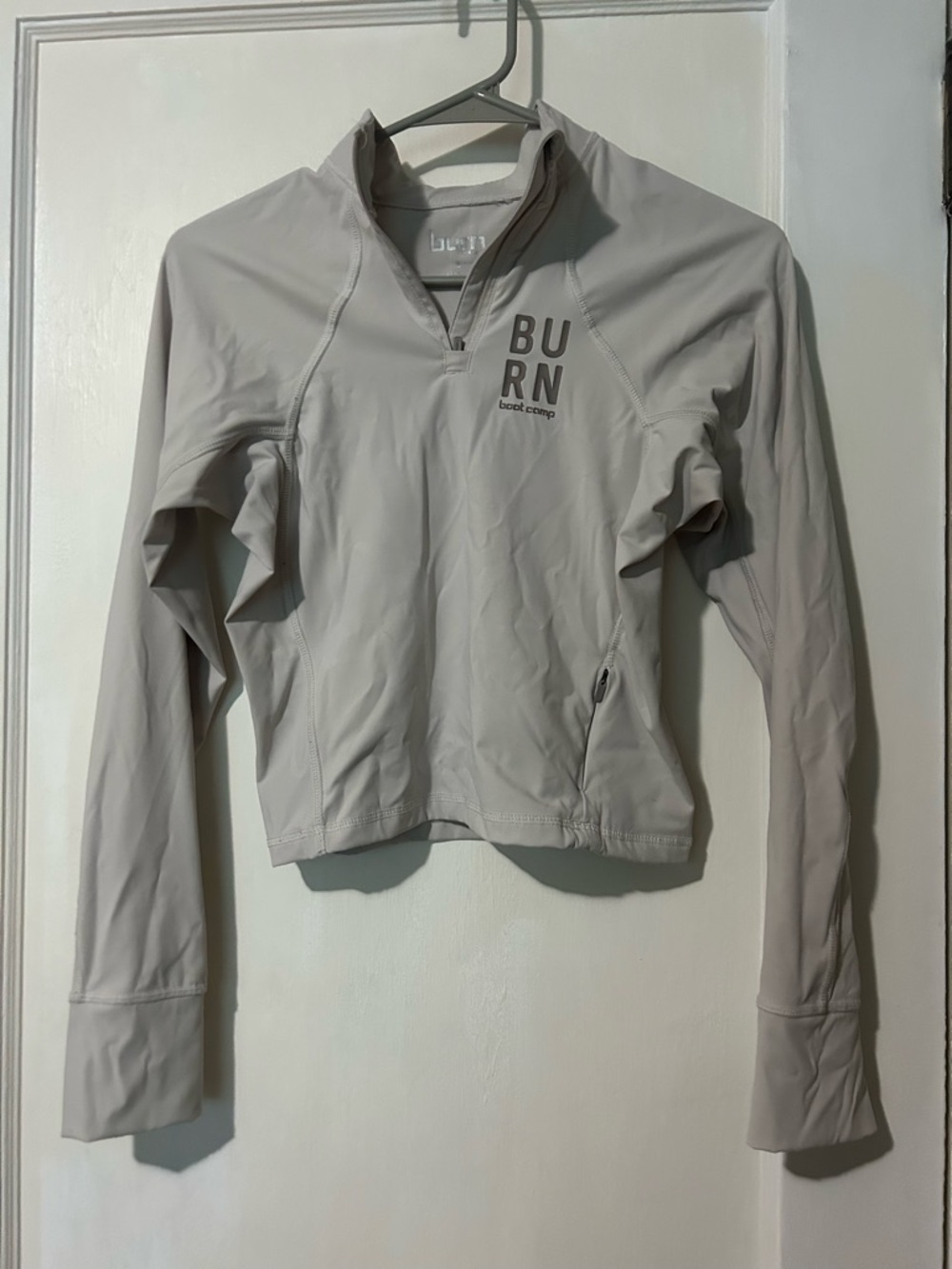 Burn Boot Camp Women's Light Gray Half-Zip